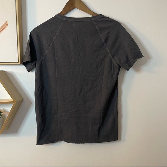 Madewell Dark Gray Short Sleeve Henley Shirt Small - Picture 2 of 5